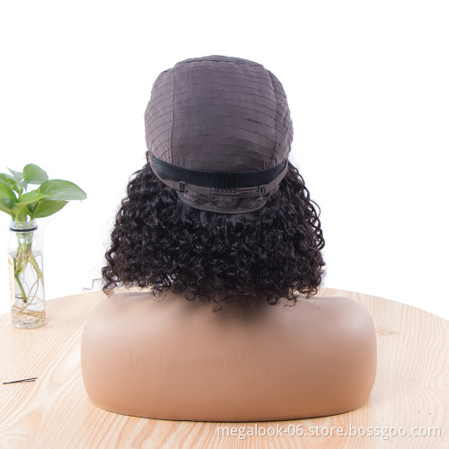 Wholesale Jerry Curly No Lace Frontal Wigs Virgin Brazilian Curly 100% Human Hair Wig